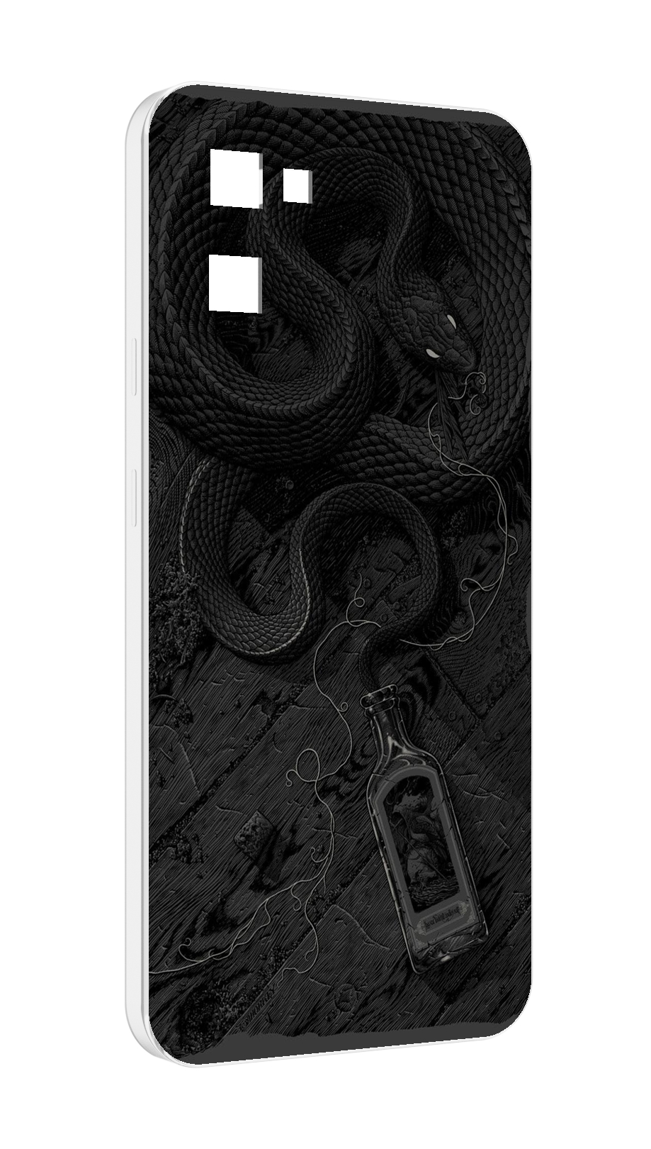 Чехол MyPads змея с бутылкой для Umidigi F3/F3 SE/F3S противоударный