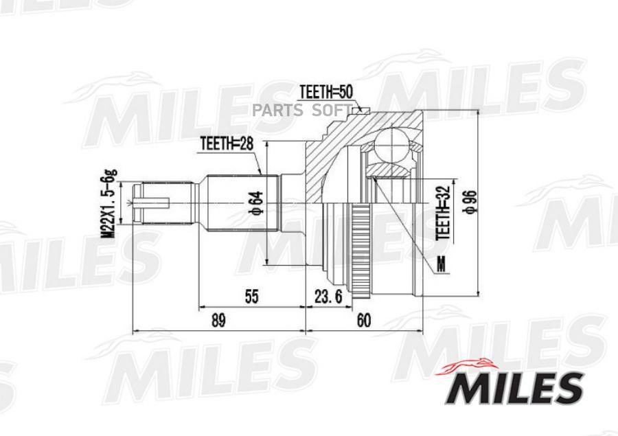 

MILES Шарнирный комплект MILES GA20155