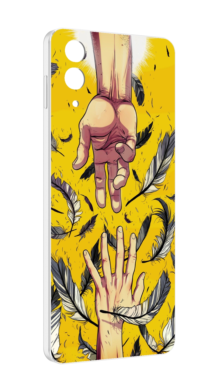 

Чехол MyPads рука-в-руку для Samsung Galaxy Z Flip 4 (SM-F721), Прозрачный, Tocco