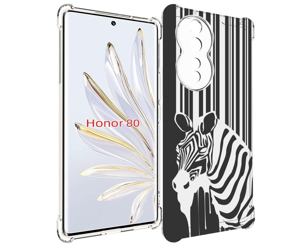 

Чехол MyPads Зебра для Honor 80, Прозрачный, Tocco