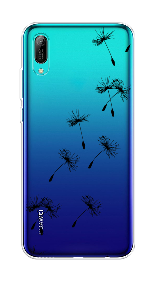 

Чехол Awog на Huawei Y6 Pro (Prime) 2019 "Летящие одуванчики", Черный, 68150-8