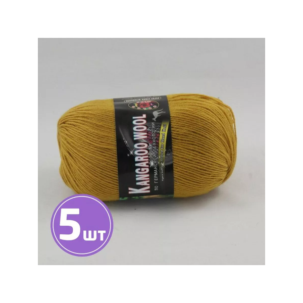 

Пряжа COLOR CITY KANGAROO WOOL 2173, медовый, 5 шт. по 100 г, Желтый