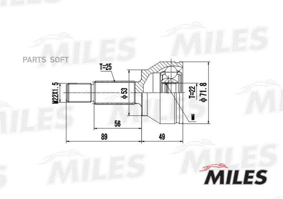 

MILES Шарнирный комплект MILES GA20102