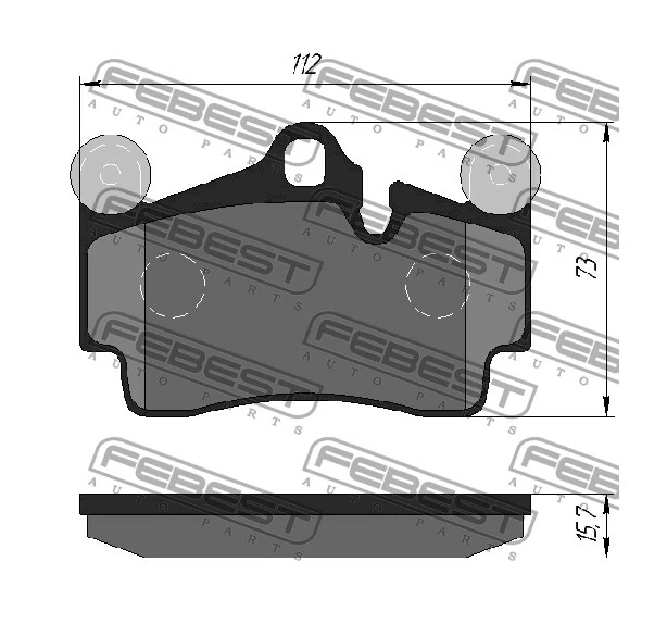 

Тормозные колодки FEBEST задние 1701-Q7R