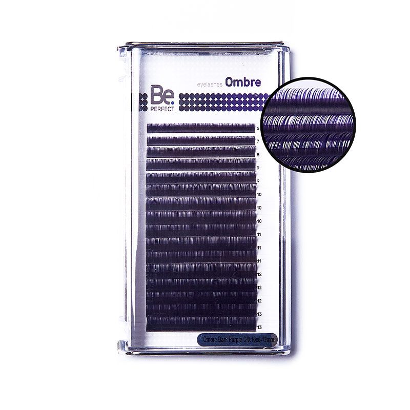 

Ресницы Be Perfect цветные Ombre Фиолетовые 16 линий C+ 0.07 6-13 мм, Фиолетовый