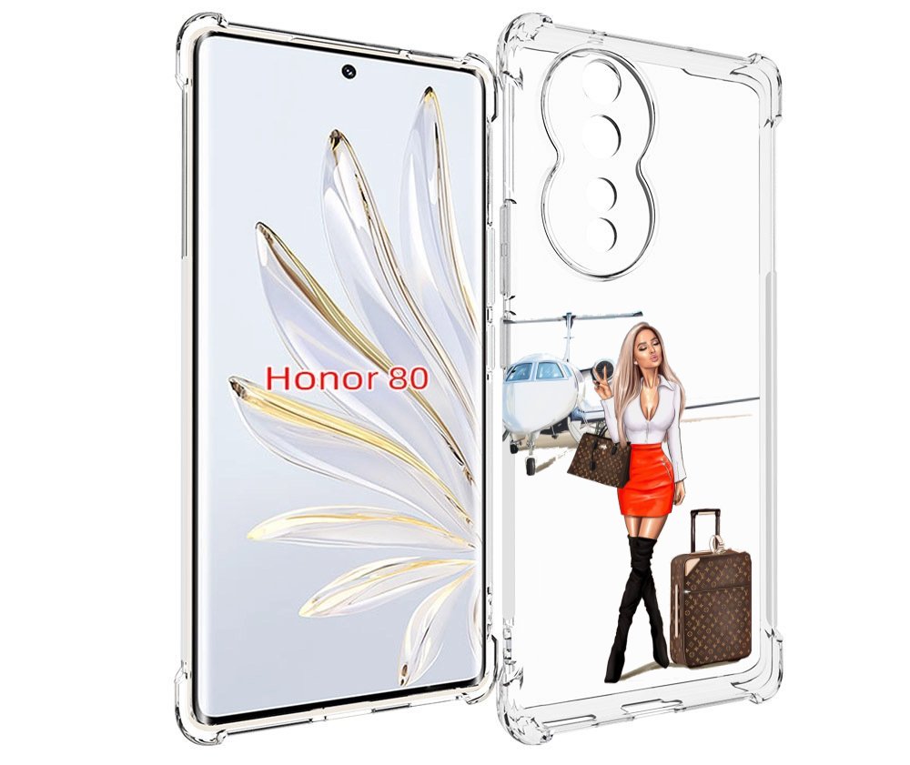 

Чехол MyPads Деловая-девушка женский для Honor 80, Прозрачный, Tocco
