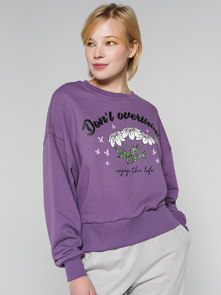 

Свитшот женский ТВОЕ 85016 фиолетовый L, 85016