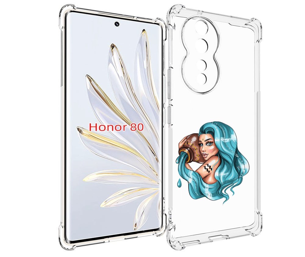 

Чехол MyPads Девушка-Водолей для Honor 80, Прозрачный, Tocco