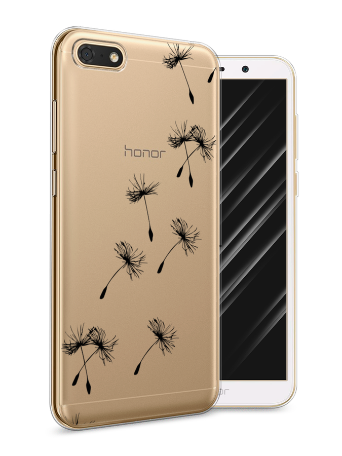 

Чехол Awog на Honor 7A "Летящие одуванчики", Черный, 65250-8