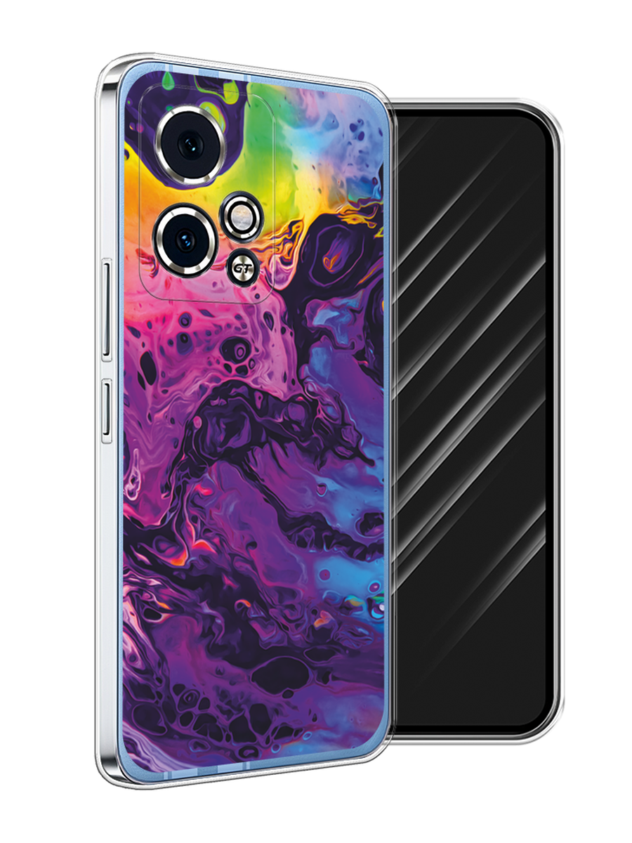 Чехол Awog на Honor 90 GT "ACID fluid" 6123450-1 бордовый