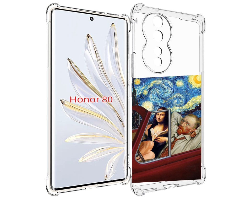 

Чехол MyPads Да-Винчи-в-одном для Honor 80, Прозрачный, Tocco