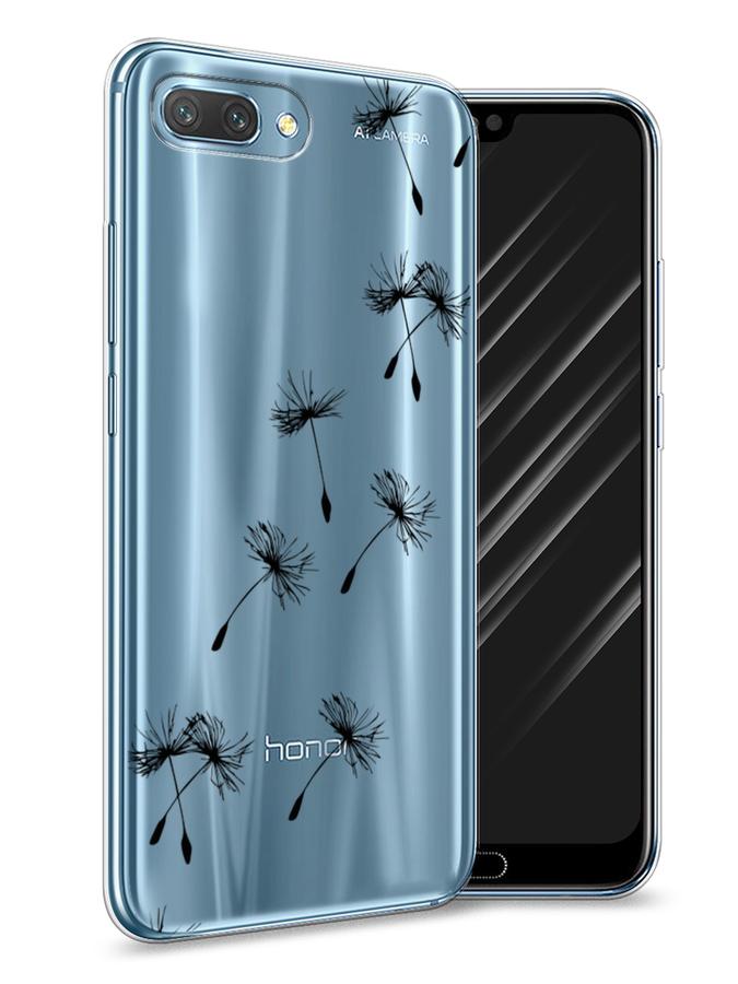 

Чехол Awog на Honor 10 "Летящие одуванчики", Черный, 65350-8