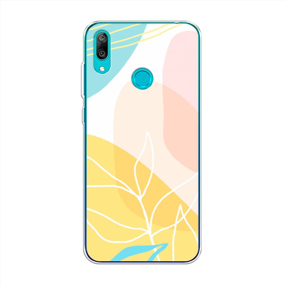 

Чехол Awog на Huawei Y7 2019 "Летнее настроение", Желтый;голубой;розовый, 68450-10