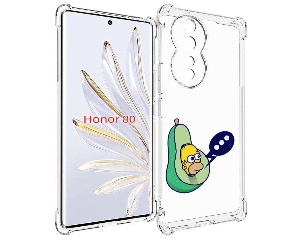 

Чехол MyPads Гомер-авокадо для Honor 80, Прозрачный, Tocco