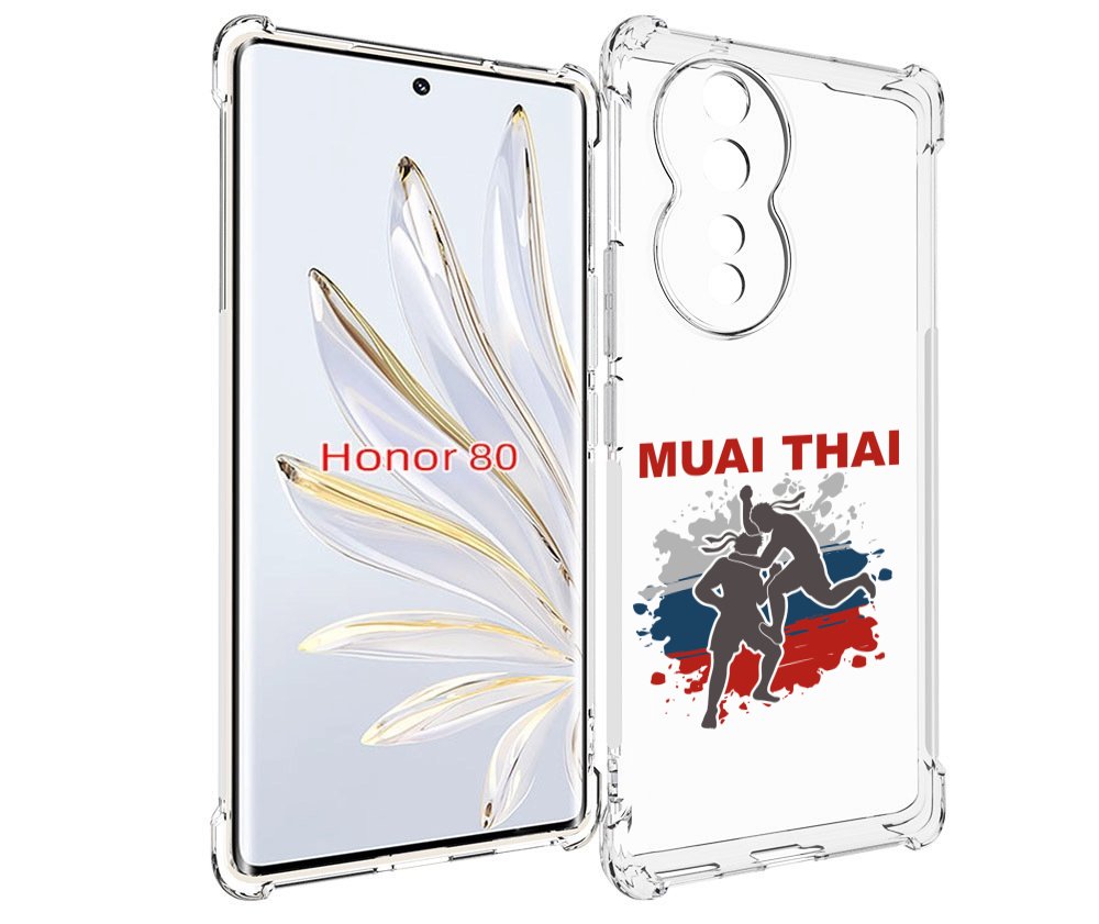 

Чехол MyPads Муайтай для Honor 80, Прозрачный, Tocco