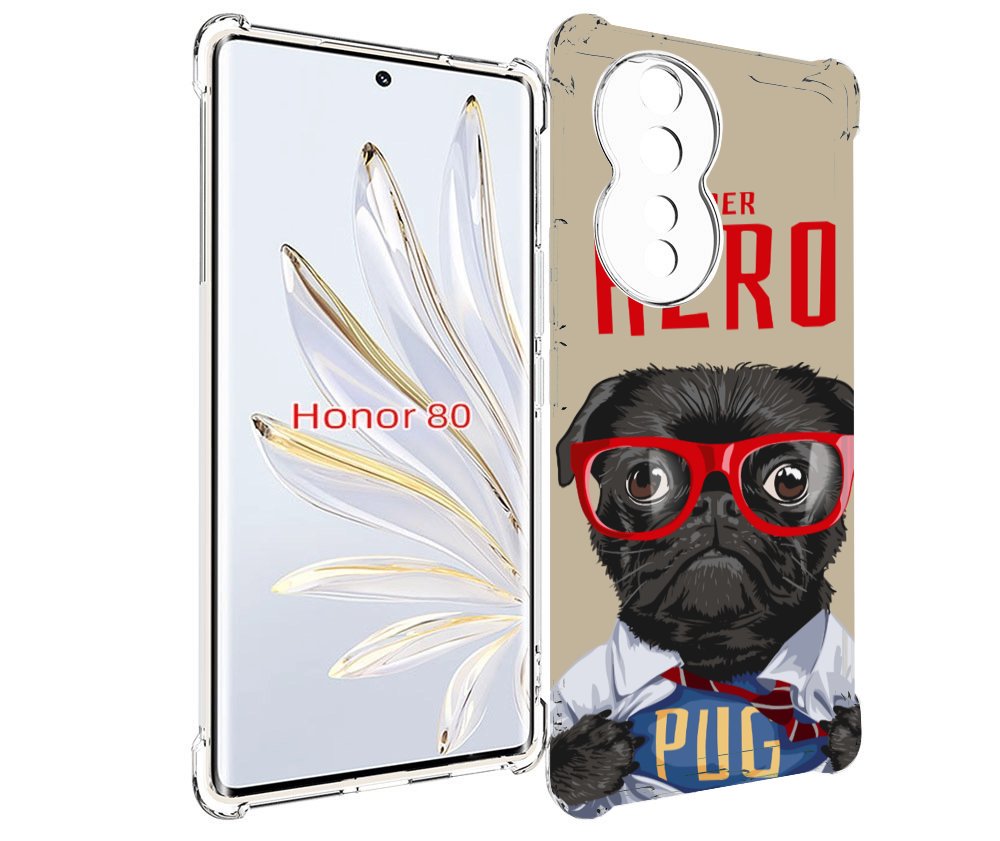 

Чехол MyPads Герой-PUG для Honor 80, Прозрачный, Tocco