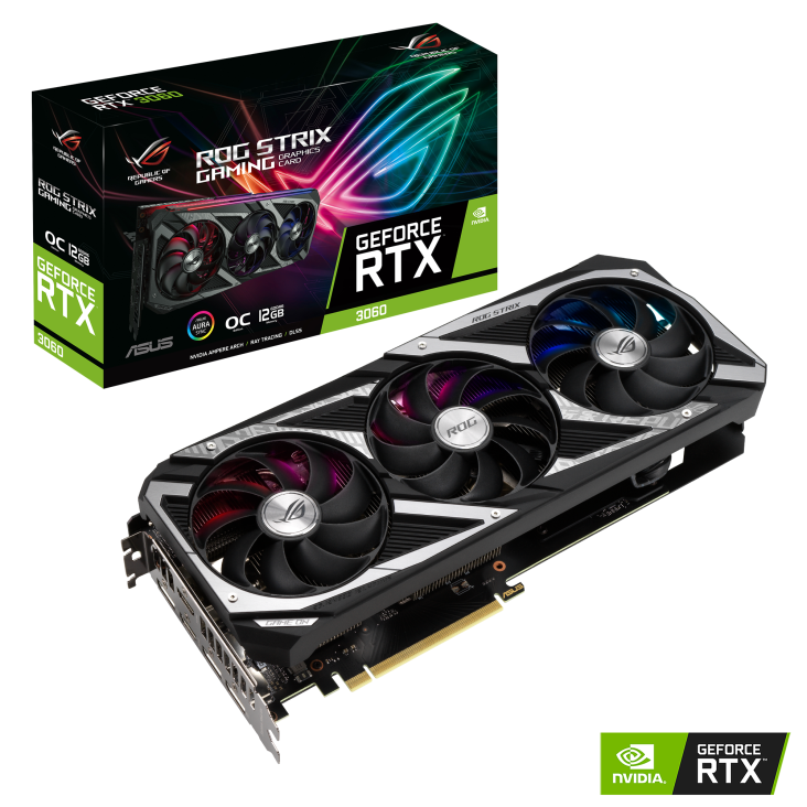 фото Видеокарта asus geforce rtx 3060 strix gaming oc (rog-strix-rtx3060-o12g-gaming)