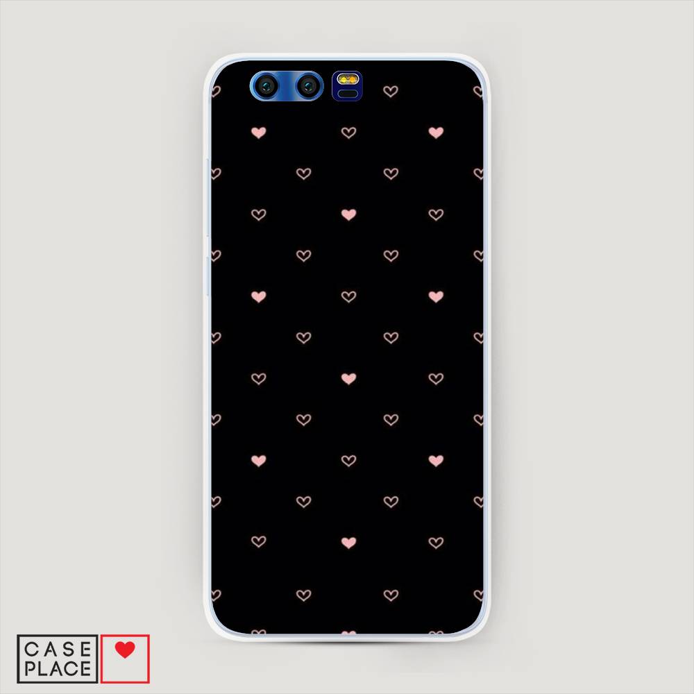

Чехол Awog "Черный фон и сердечки" для Honor 9