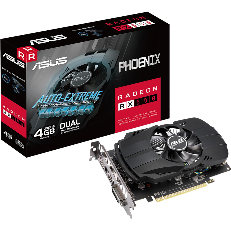 Видеокарта ASUS AMD Radeon RX 550 Phoenix (PH-RX550-4G-EVO)