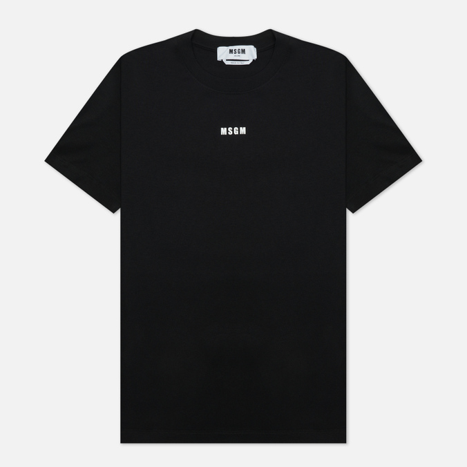 

Женская футболка MSGM Micrologo Basic Crew Neck чёрный, Размер XS, Micrologo Basic Crew Neck