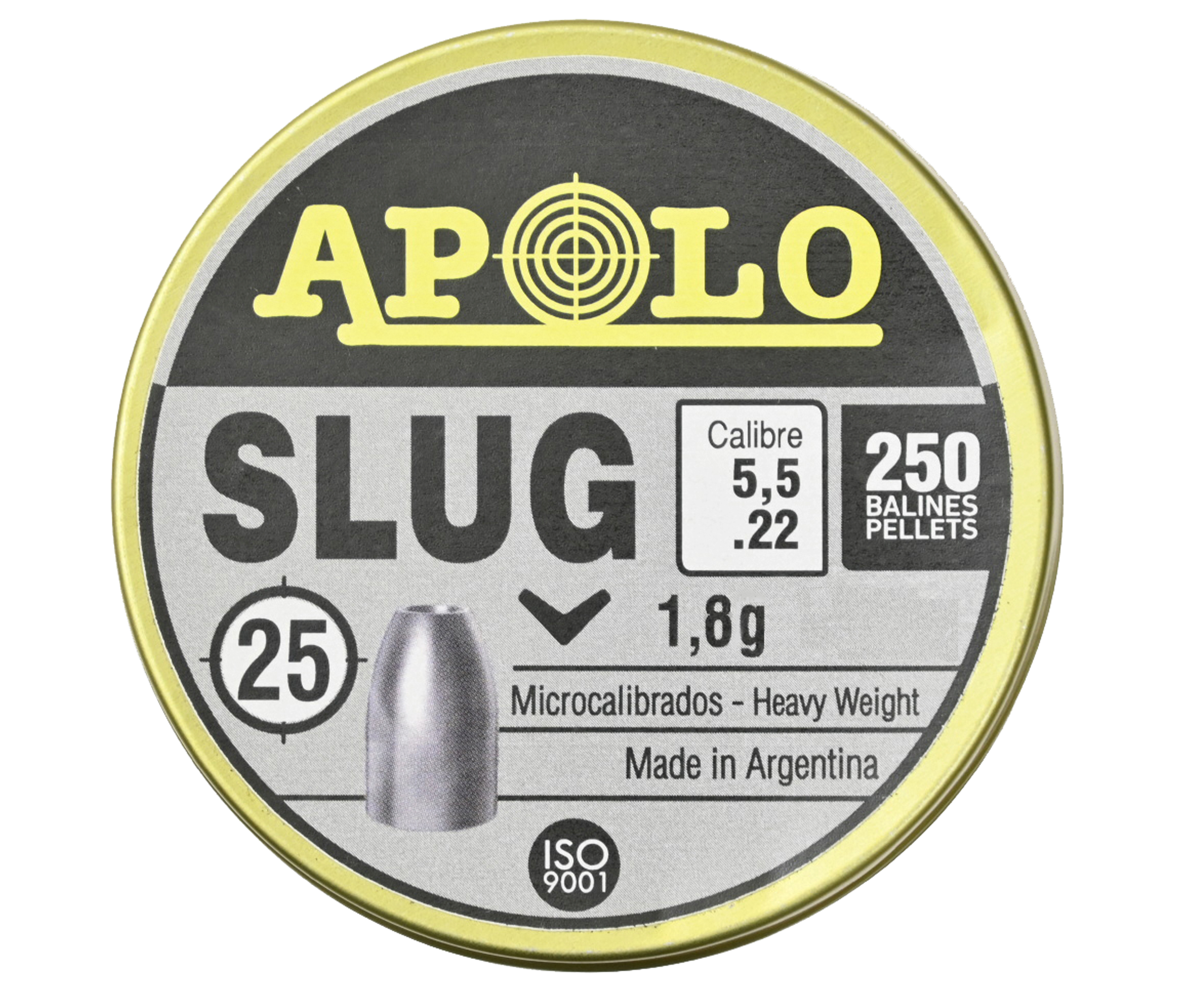 Пули пневматические Apolo Slug 5.5 мм 250 шт 1.8 грамм