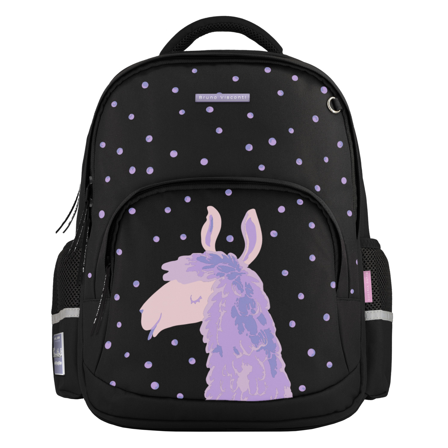 

Рюкзак Bruno Visconti® классический черный с эргономичной спинкой «РОМАНТИЧЕСКАЯ ЛАМА» Арт, 12-002-126/01