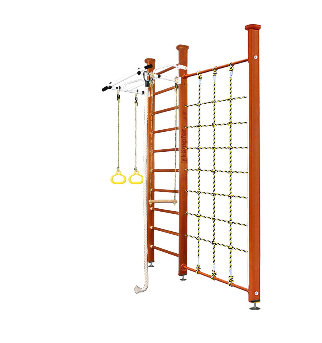 

Шведская стенка Kampfer Winner Ceiling (№4 Вишневый Стандарт белый турник), Winner Ceiling