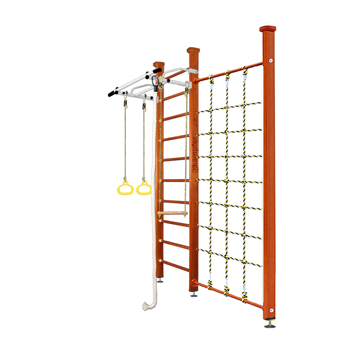 

Шведская стенка Kampfer Winner Ceiling (№4 Вишневый Стандарт белый антик турник), Winner Ceiling