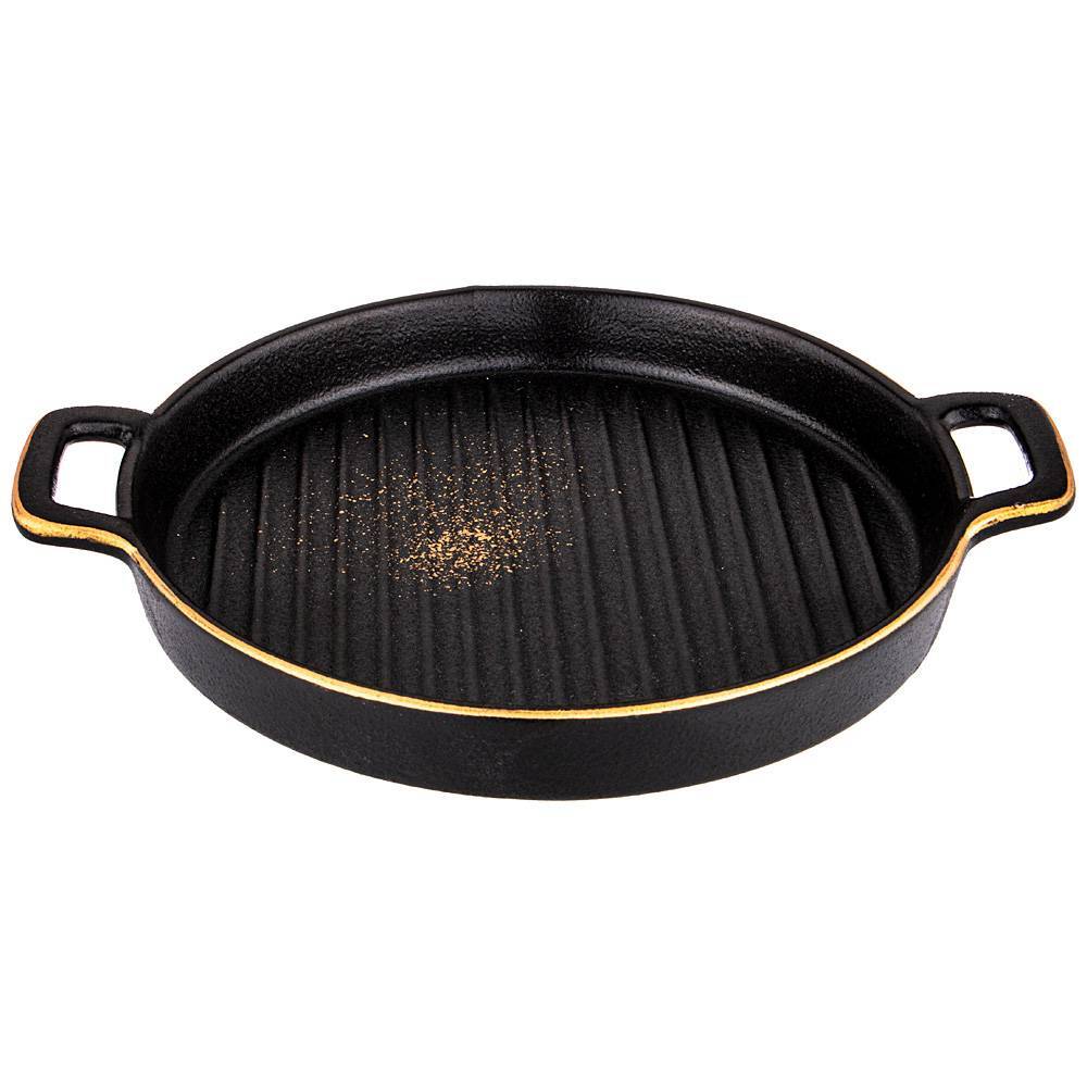 

Набор из 6 штук Тарелка с ручками Bronco Midnight Gold 24см, фарфор (42-369/6), Черный