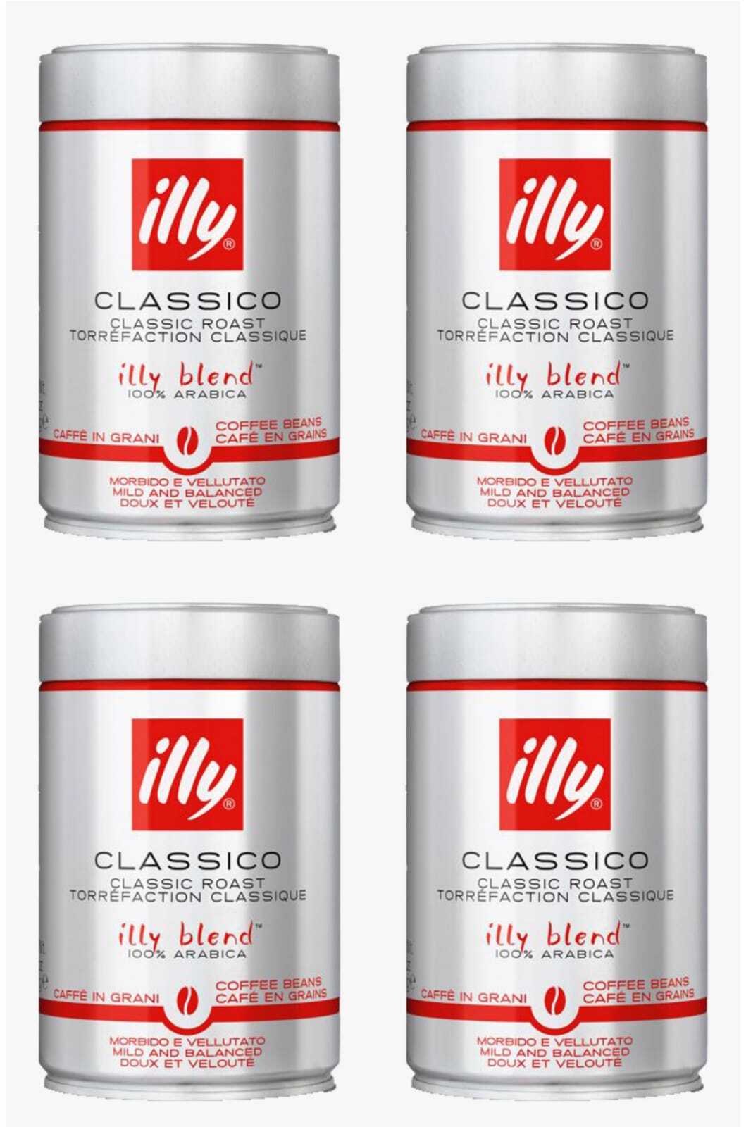 Кофе в зернах ILLY средней обжарки, 250 г х 4 шт