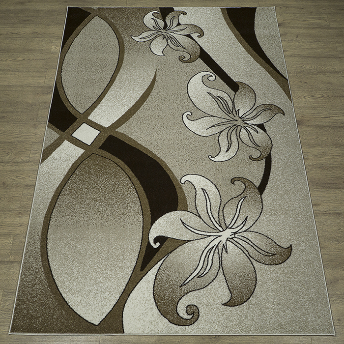 

Ковёр Kitroom Фиеста 80х150 прямоугольный бежевый серый 34117