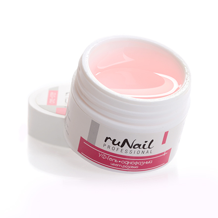 

УФ-гель для ногтей ruNail однофазный (розовый), 30 г