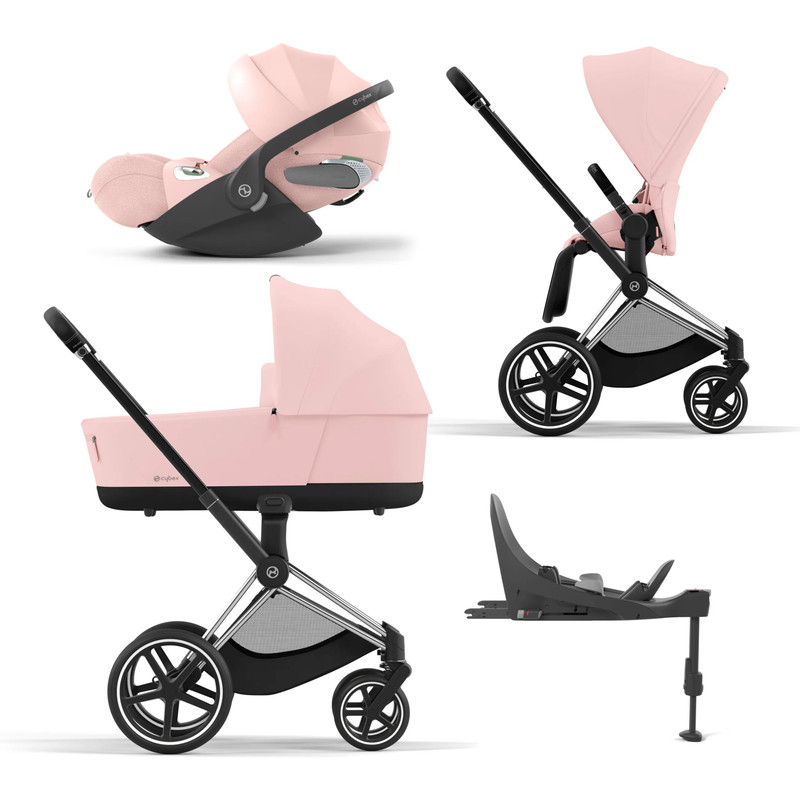 

Коляска детская 4 в 1 Cybex Priam IV, шасси IV Chrome Black, Peach Pink, Priam-4-mix