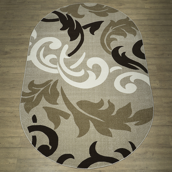 

Ковёр Kitroom Фиеста 80х150 овальный бежевый 34107