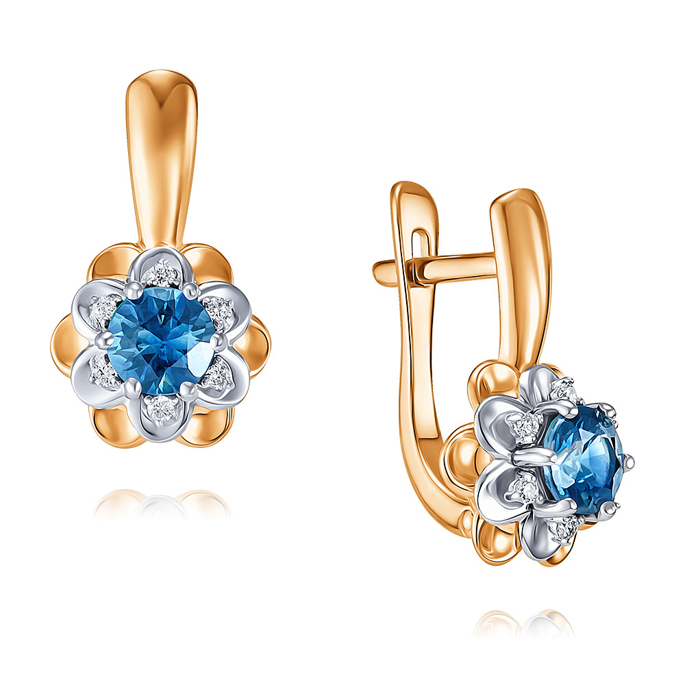 

Серьги из красного золота с сапфиром/бриллиантом ADAMAS 24040028/01-А50ДЧ-432, 24040028/01-А50ДЧ-432