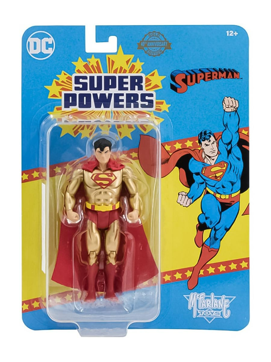 Фигурка DC Superman Супермен (Gold Edition 40th) 12см MF15821