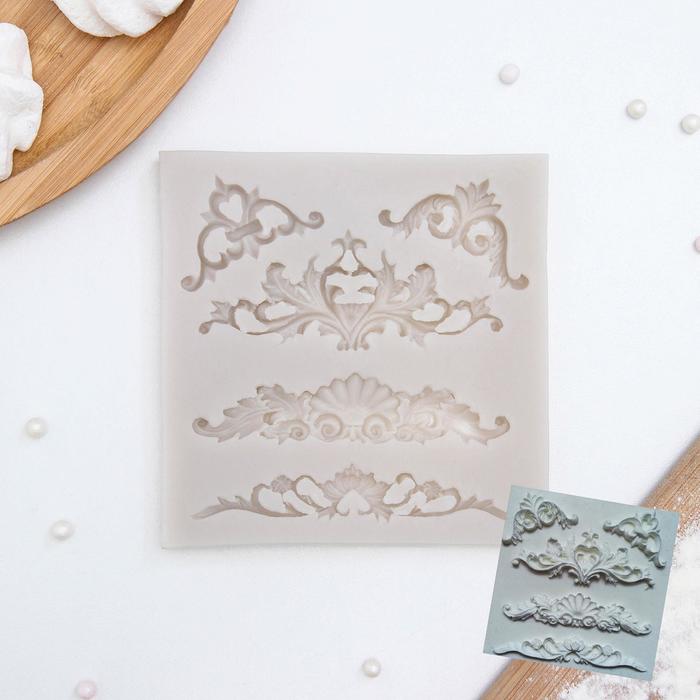 

Молд силиконовый «Вензеля, лепнина», 10,5x10,5x0,7 см, цвет МИКС, В ассортименте