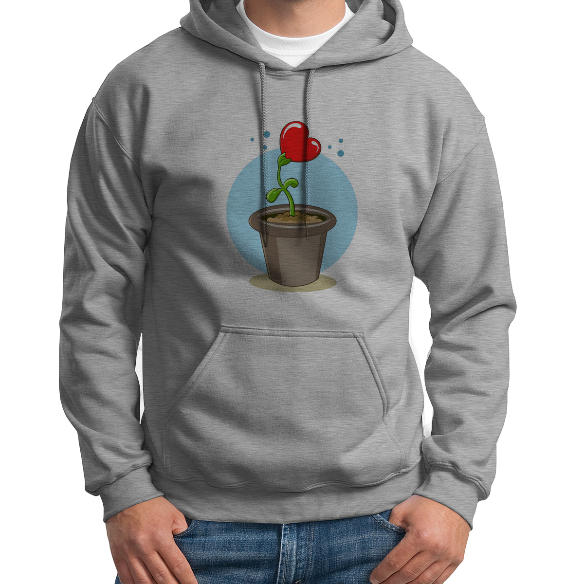 

Худи унисекс CoolPodarok цветок серое 48 RU, S0114587
