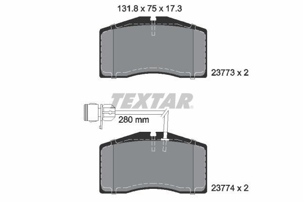 

TEXTAR 2377301_колодки дисковые передн. audi a8 4.2 quattro 99-02 2377301