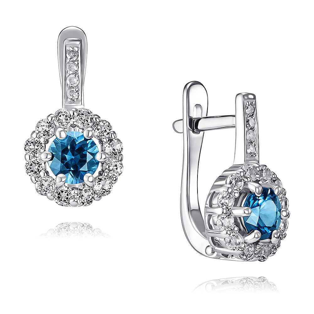 

Серьги из белого золота с сапфиром/бриллиантом ADAMAS 24039888/01-А51ДЧ-432, 24039888/01-А51ДЧ-432