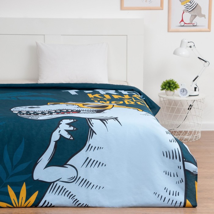

Пододеяльник "Этель" T-Rex king , 143x215 см, 100% хлопок, Зеленый, T-Rex king