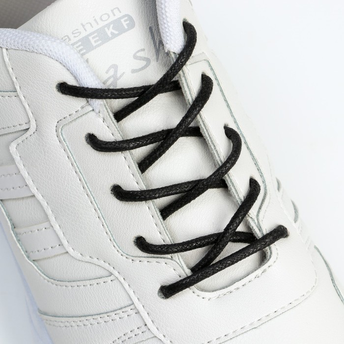 Шнурки для обуви NAZAMOK круглое сечение 3 мм, 75 см, чёрный, пара