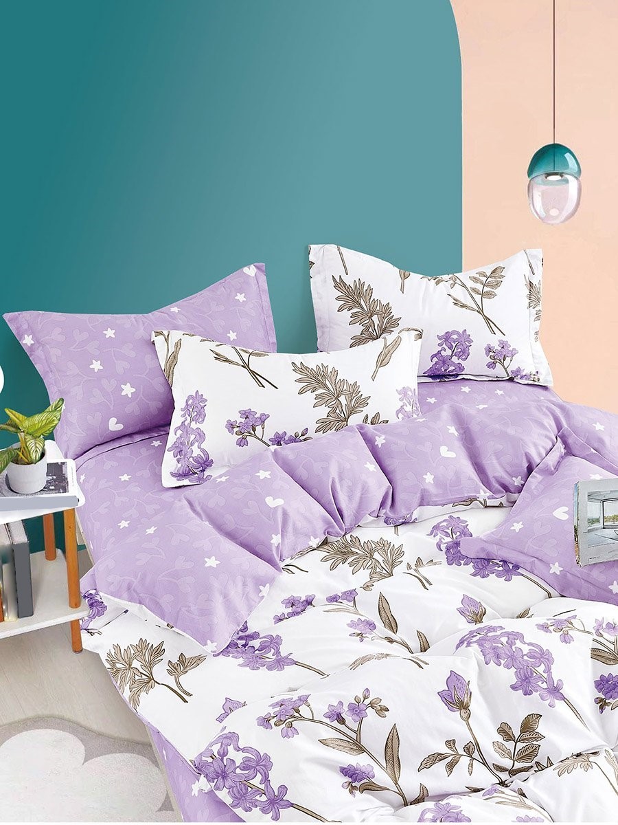 

Пододеяльник сатин Milky Garden Azalea/Azalea компаньон евро на молнии 200x215 см, Белый