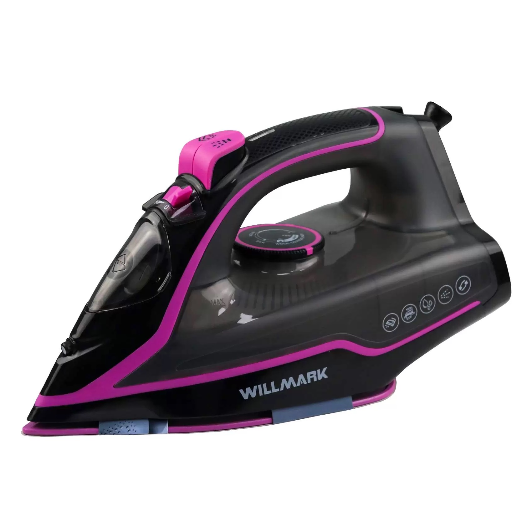 

Утюг WILLMARK SI-2467CBP черный, розовый, SI-2467CBP