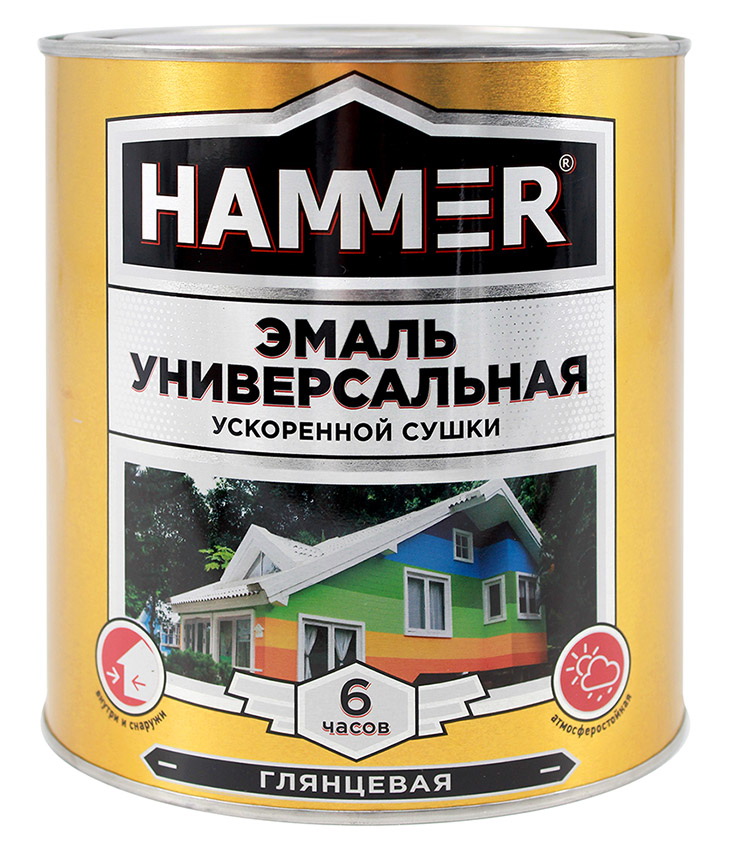 

Эмаль универс. HAMMER уск/суш глянц. белая 2,7 кг /4, Белый, Эмаль универс. HAMMER уск/суш глянц. белая 2,7 кг /4