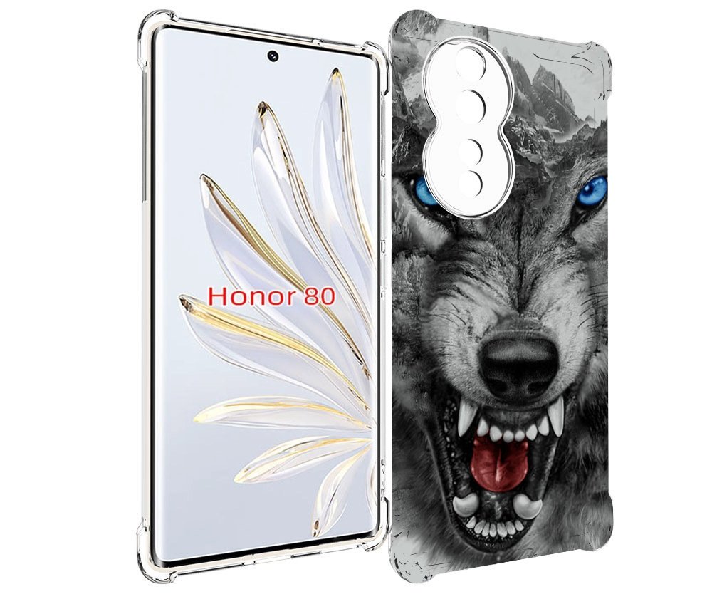 

Чехол MyPads Волк-частица мужской для Honor 80, Прозрачный, Tocco