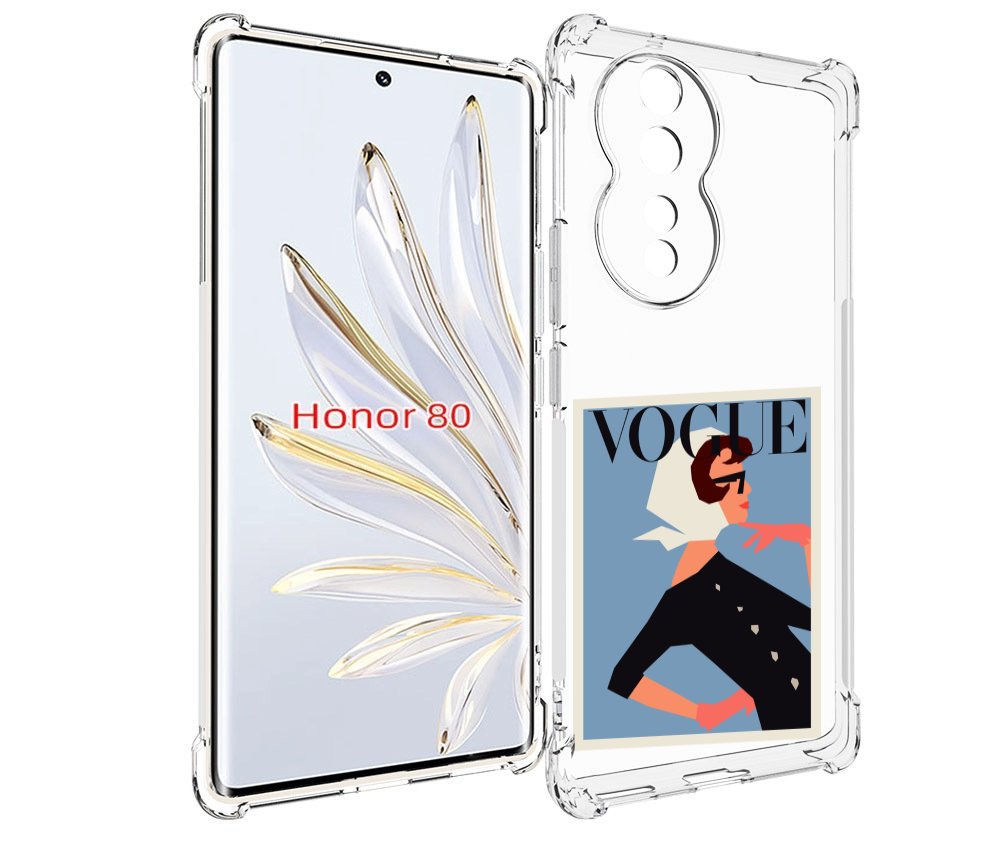 

Чехол MyPads Вогуе картинка для Honor 80, Прозрачный, Tocco