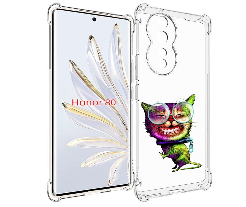 

Чехол MyPads Веселый кот для Honor 80, Прозрачный, Tocco