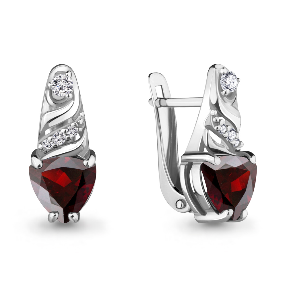 

Серьги из серебра с гранатом Aquamarine 4469903А_925_р, 4469903А_925_р