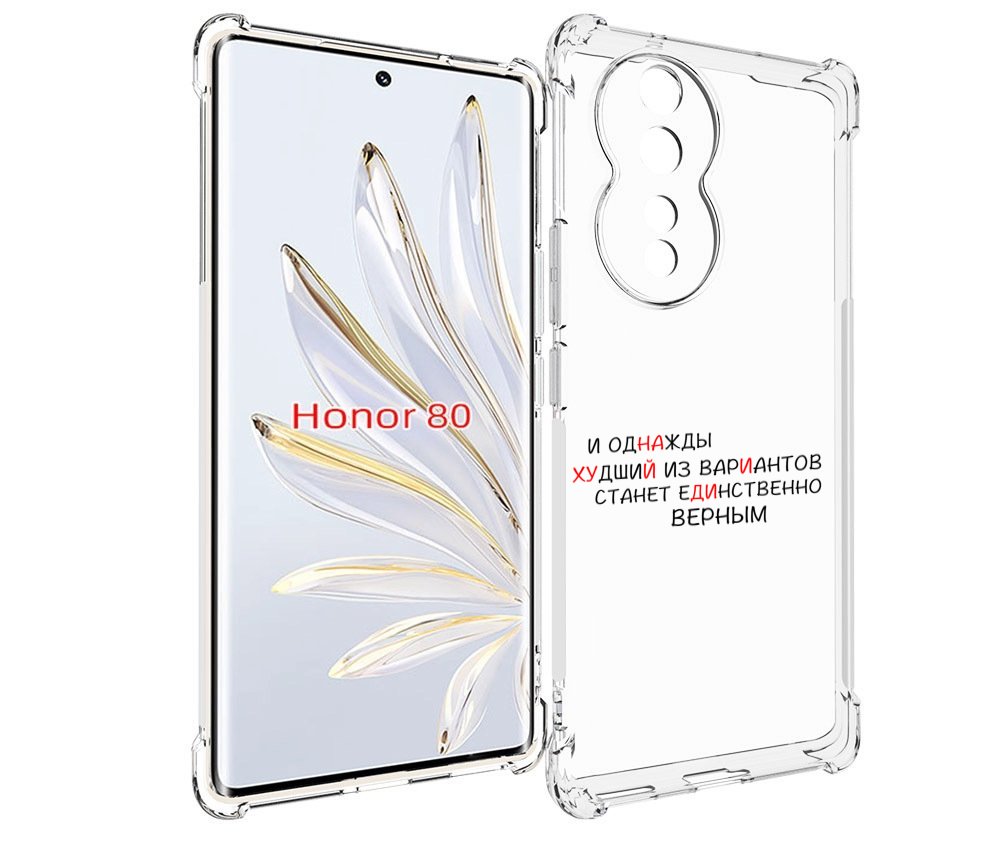 

Чехол MyPads Верный-вариант для Honor 80, Прозрачный, Tocco